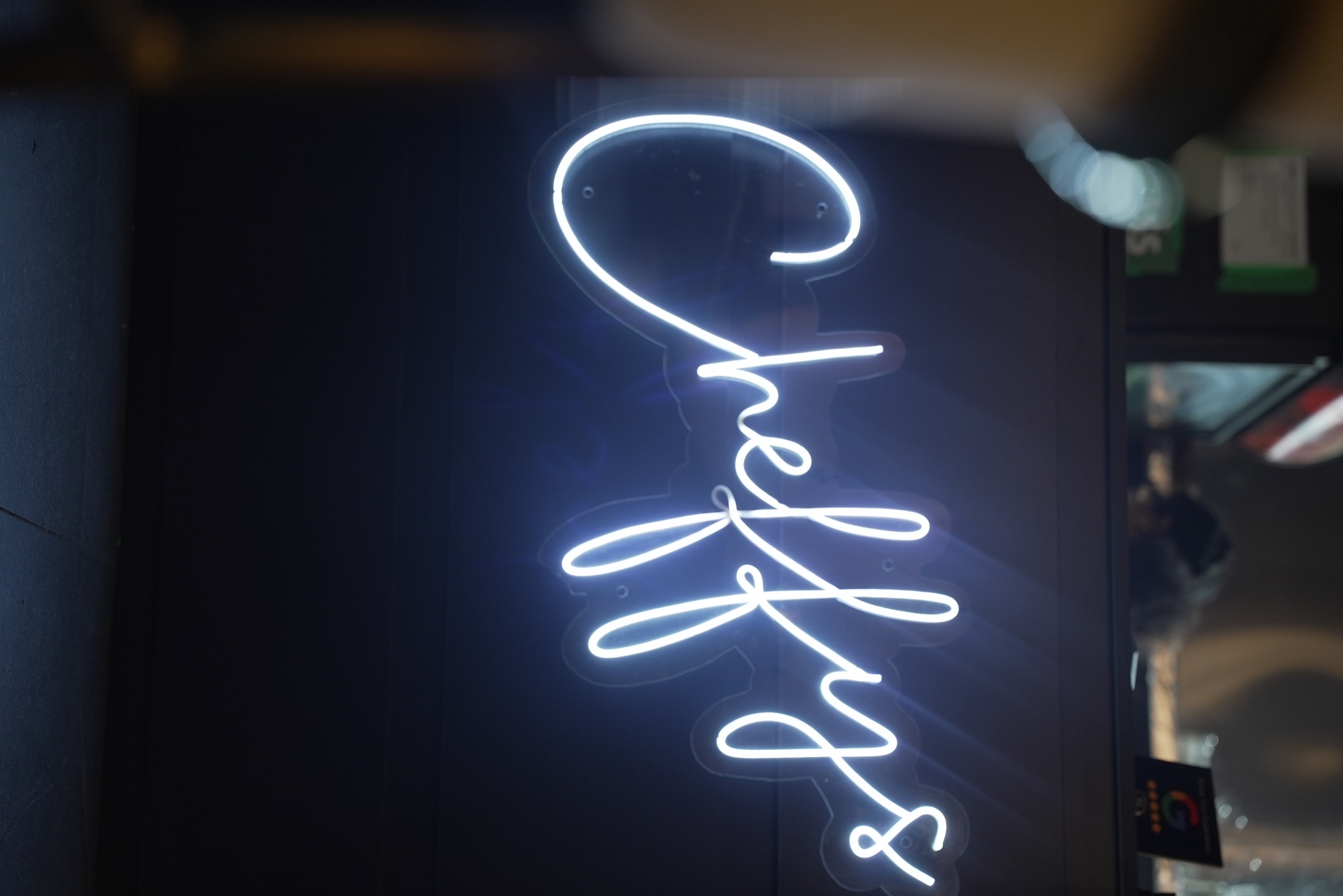 Cheffys illuminated restaurant sign